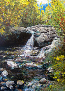 Jack's Creek Falls 2014 41x31 Original Painting - Jeff Tabor Jack's Creek Falls 2014 41x31 Original Painting - Jeff Tabor