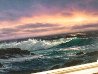 Last Light Across the Horizon 1990 42x52 Huge - Hawaii - Koa Wood Frame Original Painting by Roy Tabora - 9