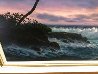 Last Light Across the Horizon 1990 42x52 Huge - Hawaii - Koa Wood Frame Original Painting by Roy Tabora - 4