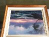 Last Light Across the Horizon 1990 42x52 Huge - Hawaii - Koa Wood Frame Original Painting by Roy Tabora - 14
