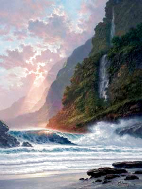 Prelude to Twilight AP 2002 Embellished - Huge - Koa Frame Limited Edition Print by Roy Tabora