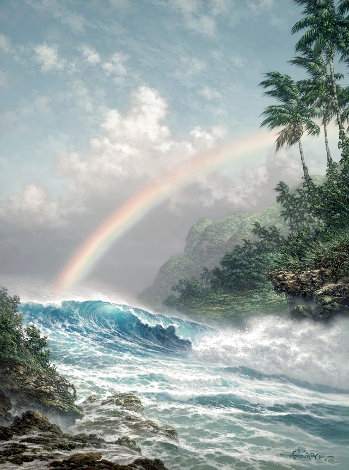 Promise of the Rain - Huge - Hawaii - Koa Frame Limited Edition Print - Roy Tabora