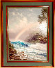 Promise of the Rain - Huge - Hawaii - Koa Frame Limited Edition Print by Roy Tabora - 1