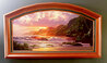 Renaissance 2010 Embellished Giclee Canvas -  Huge 32x56 - Koa Frame - Hawaii - Signed Twice Limited Edition Print by Roy Tabora - 1