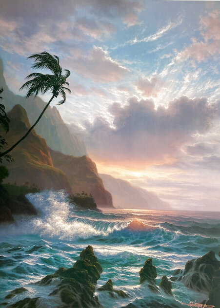 Evening Splendor 1985  - Huge - Hawaii Limited Edition Print by Roy Tabora