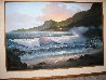 Summer Evening 1985 32x44 Huge - Koa Wood Frame Original Painting by Roy Tabora - 1