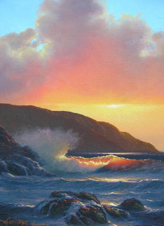Kai Apo (High Tide) 1985 16x14 Original Painting - Roy Tabora Kai Apo (High Tide) 1985 16x14 Original Painting - Roy Tabora