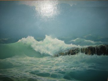 High Surf 1983 51x43 Super Huge Original Painting - Seikichi Takara High Surf 1983 51x43 Super Huge Original Painting - Seikichi Takara