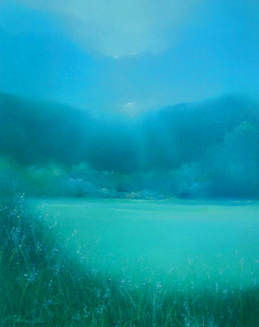 Lake Arakat 1983 36x30 Original Painting - Seikichi Takara