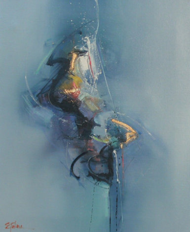 Tamashi (Spirit) 1989 38x25 Original Painting - Seikichi Takara