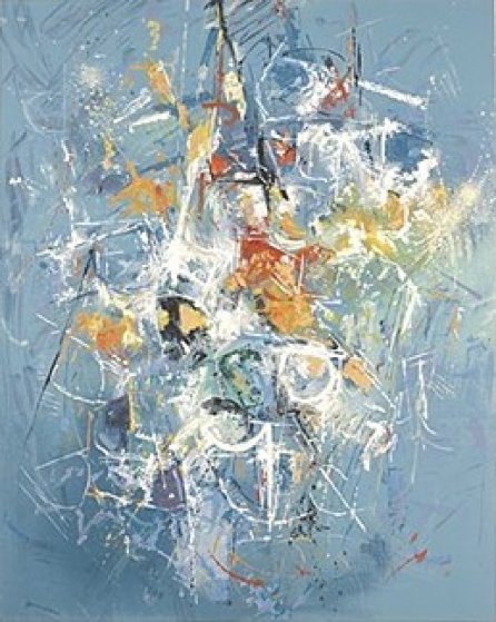 Cosmic Energy 1980 Serigraph 37x32 by Seikichi Takara - For Sale