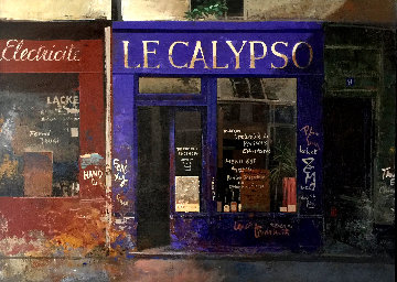 Calypso 1997 14x19 Original Painting - Chiu Tak Hak