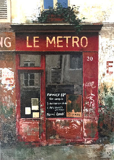 Le Metro 20 1997 14x11 Original Painting - Chiu Tak Hak Le Metro 20 1997 14x11 Original Painting - Chiu Tak Hak