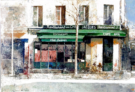 Chez Jacques 13x18 - Paris, France Original Painting - Chiu Tak Hak