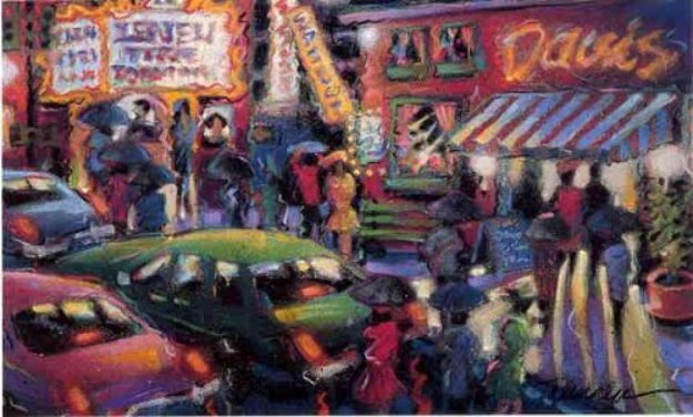 After the Theater 1992 26x38 Works on Paper (not prints) by James Talmadge After the Theater 1992 26x38 Works on Paper (not prints) by James Talmadge