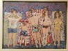 At the Beach 1995 31x37 Original Painting by James Talmadge - 2