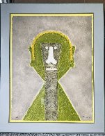 Cabeza En Amarillo 1976 Limited Edition Print by Rufino Tamayo - 1 Cabeza En Amarillo 1976 Limited Edition Print by Rufino Tamayo - 1