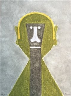 Cabeza En Amarillo Or Hombre En Vert 1976 Limited Edition Print - Rufino Tamayo Cabeza En Amarillo Or Hombre En Vert 1976 Limited Edition Print - Rufino Tamayo