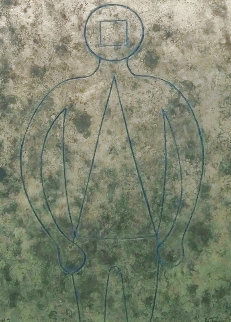 Figura De Hombre En Azul Con Fondo Gris 1979 Limited Edition Print - Rufino Tamayo Figura De Hombre En Azul Con Fondo Gris 1979 Limited Edition Print - Rufino Tamayo