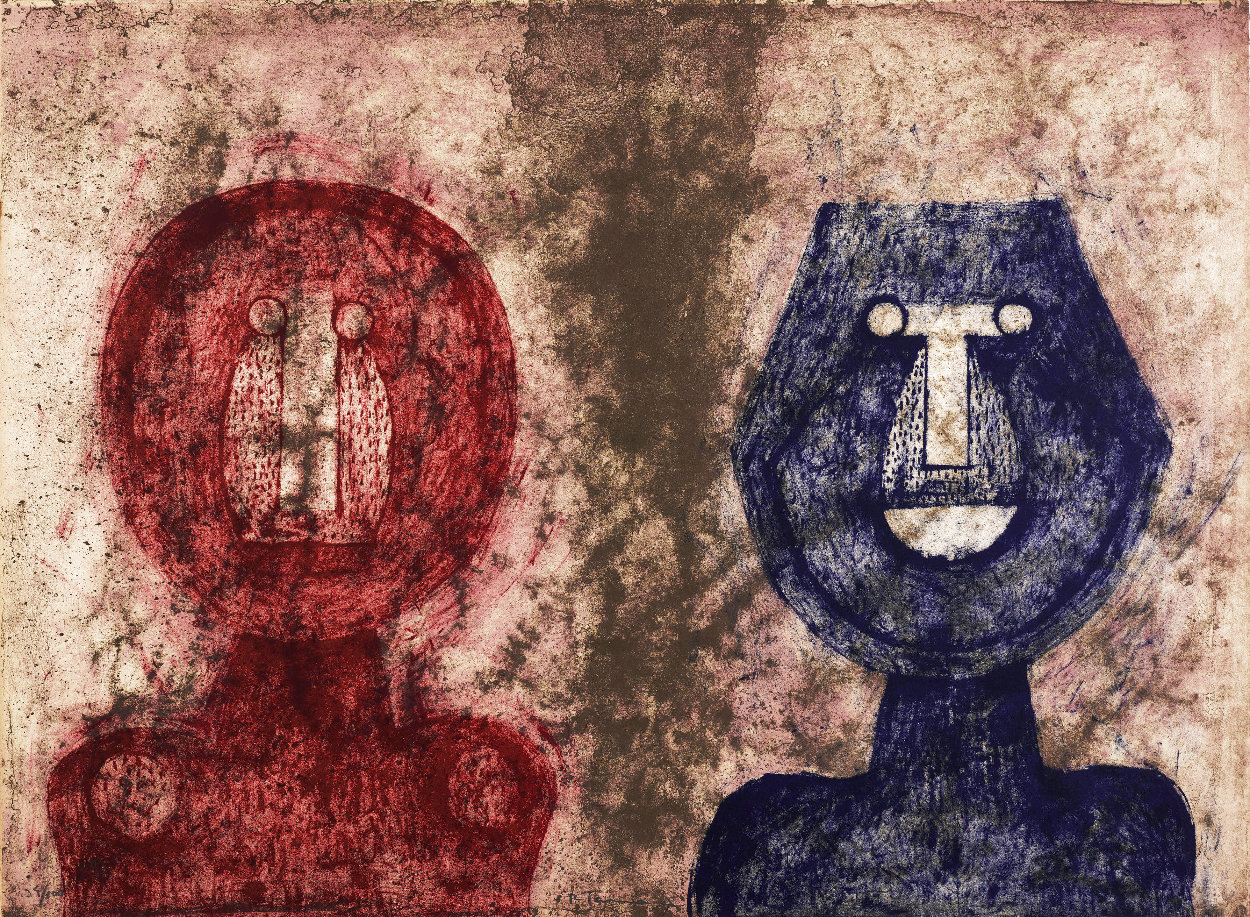 Dos Caras (Two Faces) 1973 Limited Edition Print by Rufino Tamayo