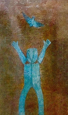 Liberated Bird 1985 - Huge Mixographia Limited Edition Print - Rufino Tamayo