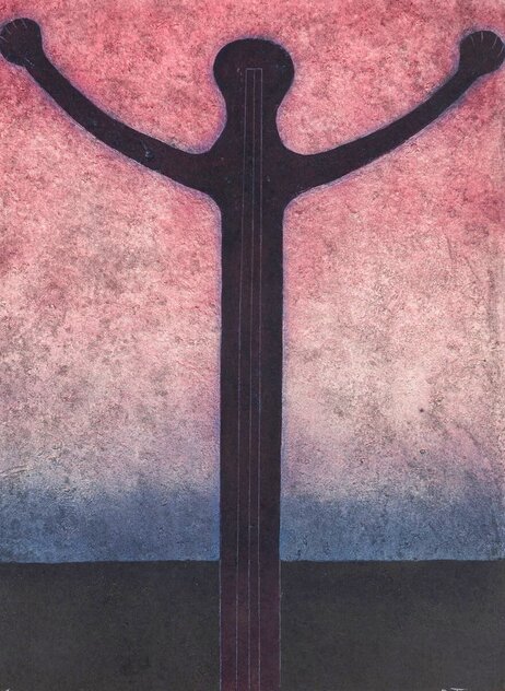 Orator, Hombre con Brazos Abiertos, 1984 HS - Huge Limited Edition Print by Rufino Tamayo