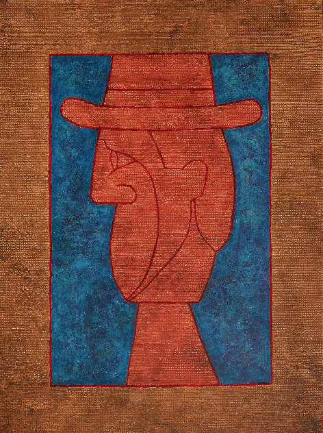 Profile with Hat 1983 - Huge Limited Edition Print by Rufino Tamayo