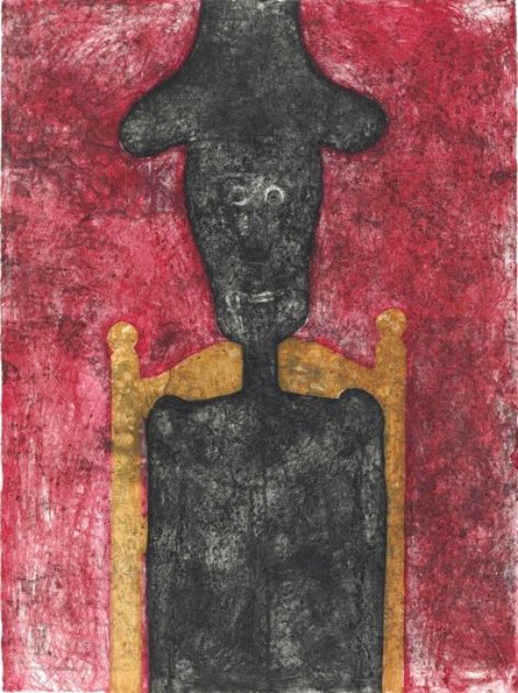 Hombre En Negro 1976 HS - Huge Limited Edition Print by Rufino Tamayo