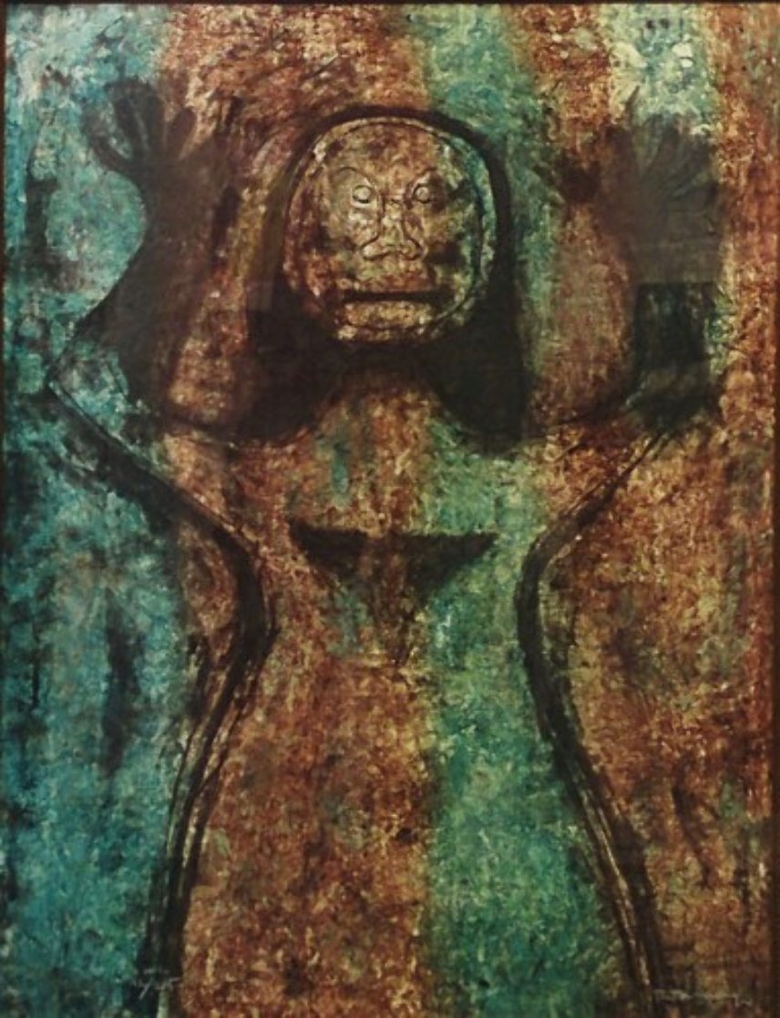 Mujer Con Brazos En Alto 1976 Mixographia Limited Edition Print by Rufino Tamayo Mujer Con Brazos En Alto 1976 Mixographia Limited Edition Print by Rufino Tamayo