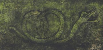 Quetzalcoatl (P. 248) 1978 mixographia 27x52 Limited Edition Print - Rufino Tamayo Quetzalcoatl (P. 248) 1978 mixographia 27x52 Limited Edition Print - Rufino Tamayo