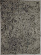 Figura De Hombre En Azul Con Fondo Gris 1979 Limited Edition Print by Rufino Tamayo - 1 Figura De Hombre En Azul Con Fondo Gris 1979 Limited Edition Print by Rufino Tamayo - 1