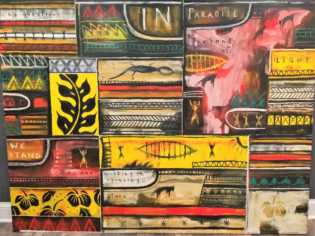 No Promises in Paradise 2003 60x77 Super Huge by Mahiriki  Tangaroa