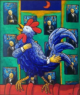 No Silent Knight 2005 39x33 Original Painting - Jacques Tange No Silent Knight 2005 39x33 Original Painting - Jacques Tange