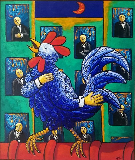 No Silent Knight 2005 39x33 Original Painting by Jacques Tange No Silent Knight 2005 39x33 Original Painting by Jacques Tange