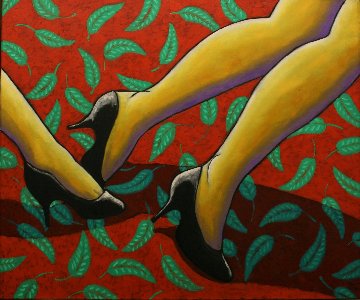 Fall 2001 39x47 Super Huge Original Painting - Jacques Tange Fall 2001 39x47 Super Huge Original Painting - Jacques Tange