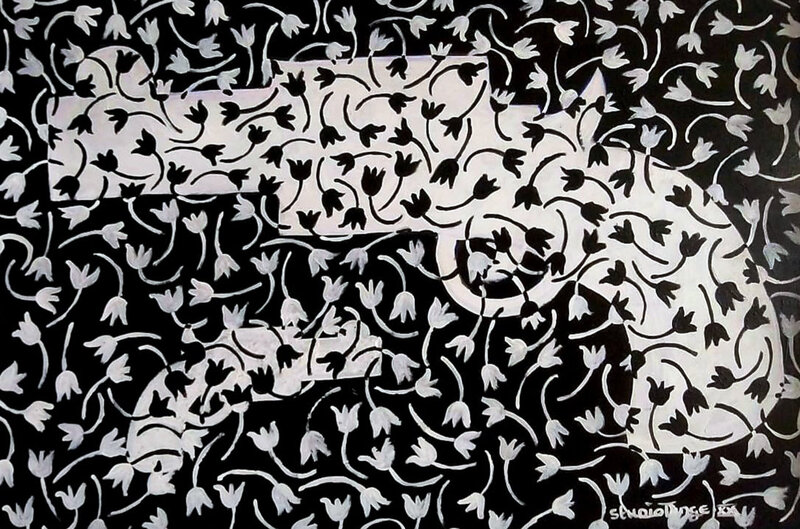 Decoration Piece 25x36 - Gun by Jacques Tange