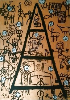 Letter to God 2019 55x39 Super Huge Original Painting - Jacques Tange Letter to God 2019 55x39 Super Huge Original Painting - Jacques Tange