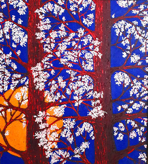 Suitable Trees 2015 45x41 Super Huge Original Painting - Jacques Tange Suitable Trees 2015 45x41 Super Huge Original Painting - Jacques Tange