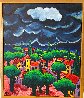 Village With Storm 2015 48x40 Huge Original Painting by Jacques Tange - 1