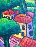 Village With Storm 2015 48x40 Huge Original Painting by Jacques Tange - 3