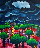 Village With Storm 2015 48x40 Huge Original Painting by Jacques Tange - 0