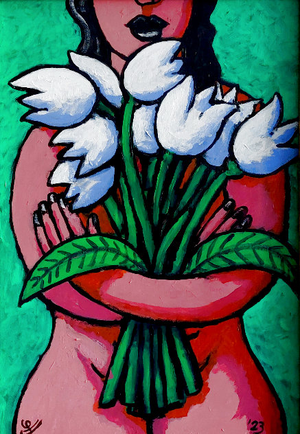 Lilies for Lilith 2023 28x19 Original Painting by Jacques Tange