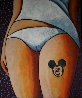 Stupid Tattoo (Mickey Mouse)  2015 47x39 Huge Original Painting by Jacques Tange - 0