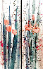 Tulips and Iris Watercolor Diptych 26x12 - Diptych Set of 2 Watercolor by Rosemary Tapia - 0