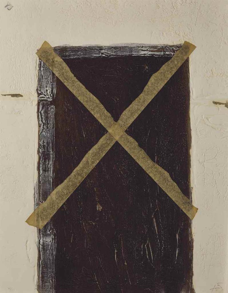 La Grande Porte 1972 Limited Edition Print by Antoni Tapies La Grande Porte 1972 Limited Edition Print by Antoni Tapies
