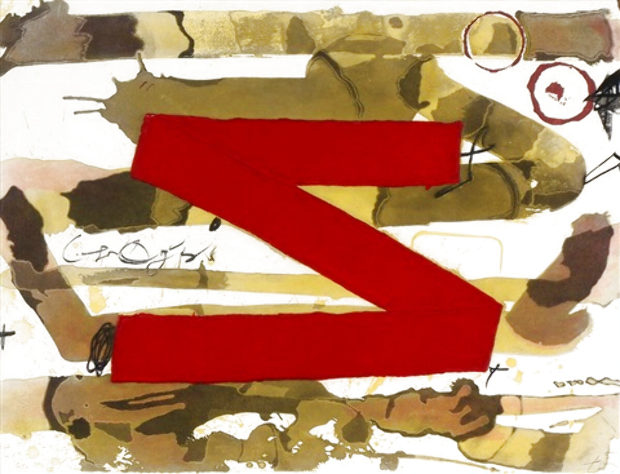 Z 1980 Limited Edition Print by Antoni Tapies Z 1980 Limited Edition Print by Antoni Tapies