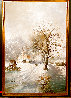 Country Snow Scene 35x24 Original Painting by Jorge Tarallo Braun - 1