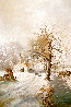 Country Snow Scene 35x24 Original Painting by Jorge Tarallo Braun - 0