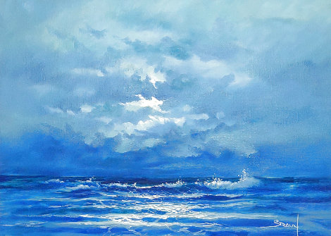 Untitled Seascape Painting -  32x38 Original Painting - Jorge Tarallo Braun