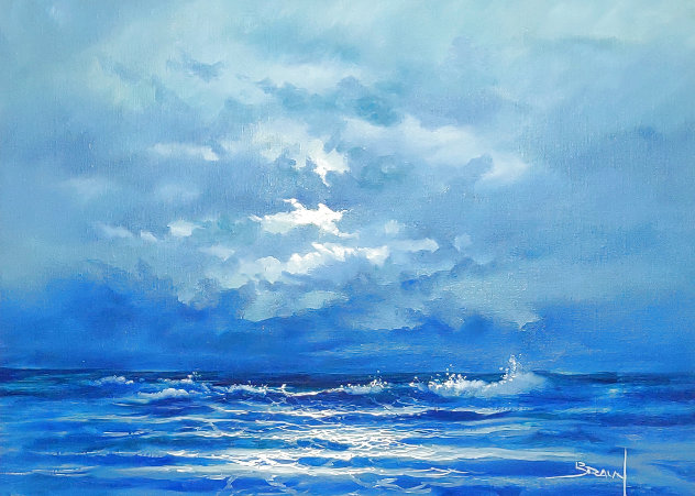 Untitled Seascape Painting -  32x38 Original Painting by Jorge Tarallo Braun